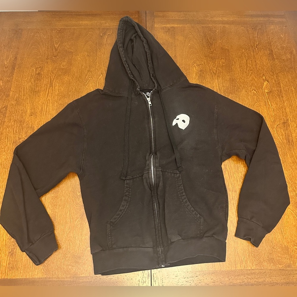 Classic Black Zip-Up Hoodie - The Phantom of the Opera